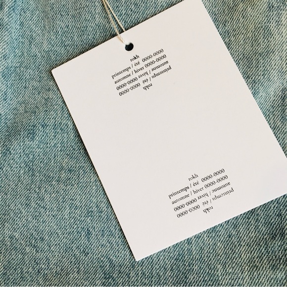 ROKH Blue Distressed Jeans Women’s Size 36 US 4 Regular - Picture 15 of 15